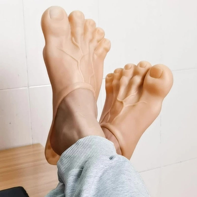 Bare Feet Big Foot Slippers Slip-ons Shoes Costume Accessory Halloween Cosplay Hobbit, Hulk Feet NEW