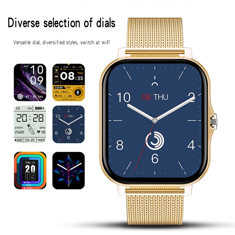 Sleek Fitness Tracker Smart Watch Feature Packed 1.69" Color Touch Screen Bluetooth NEW