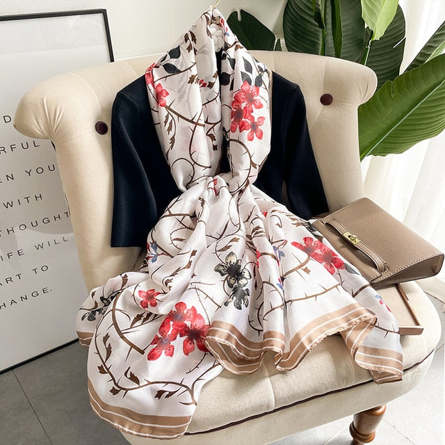 Luxury Polyester Soft Scarf Womens Shawl Silky NEW