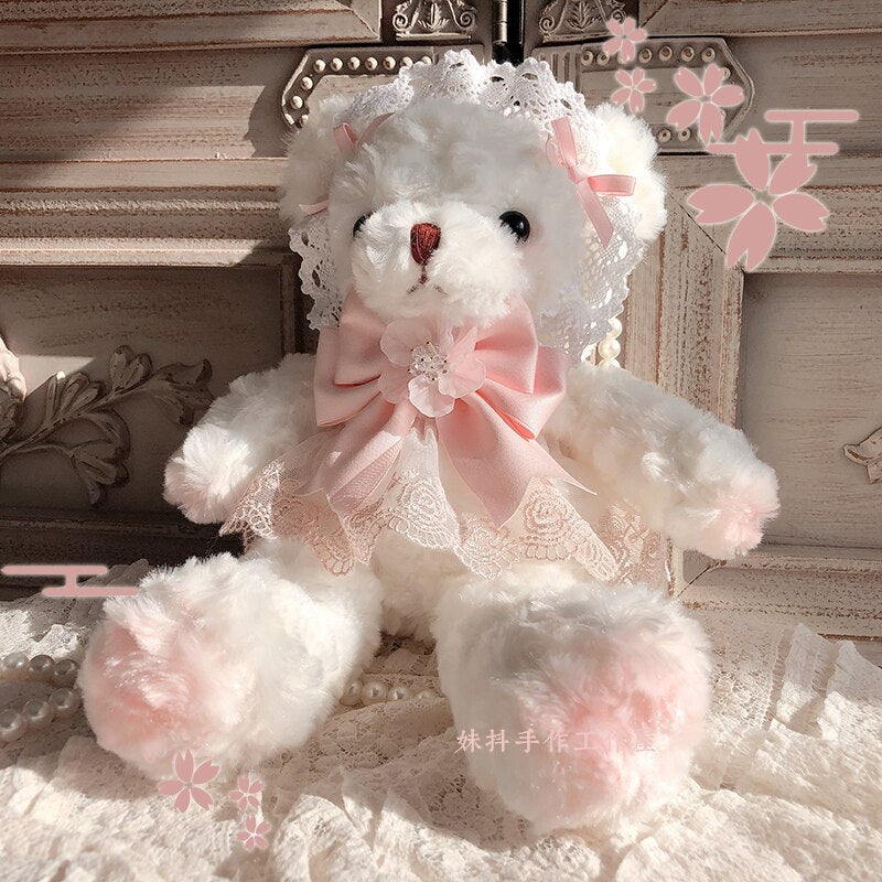 Valentines Day Pink White Adorable Sakura Bear Shoulder Bag