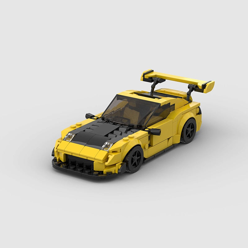 Mazda FD Rx7 Lego Compatible Building Bricks Blocks, MOC Yellow Toy Car, AMB, NEW!