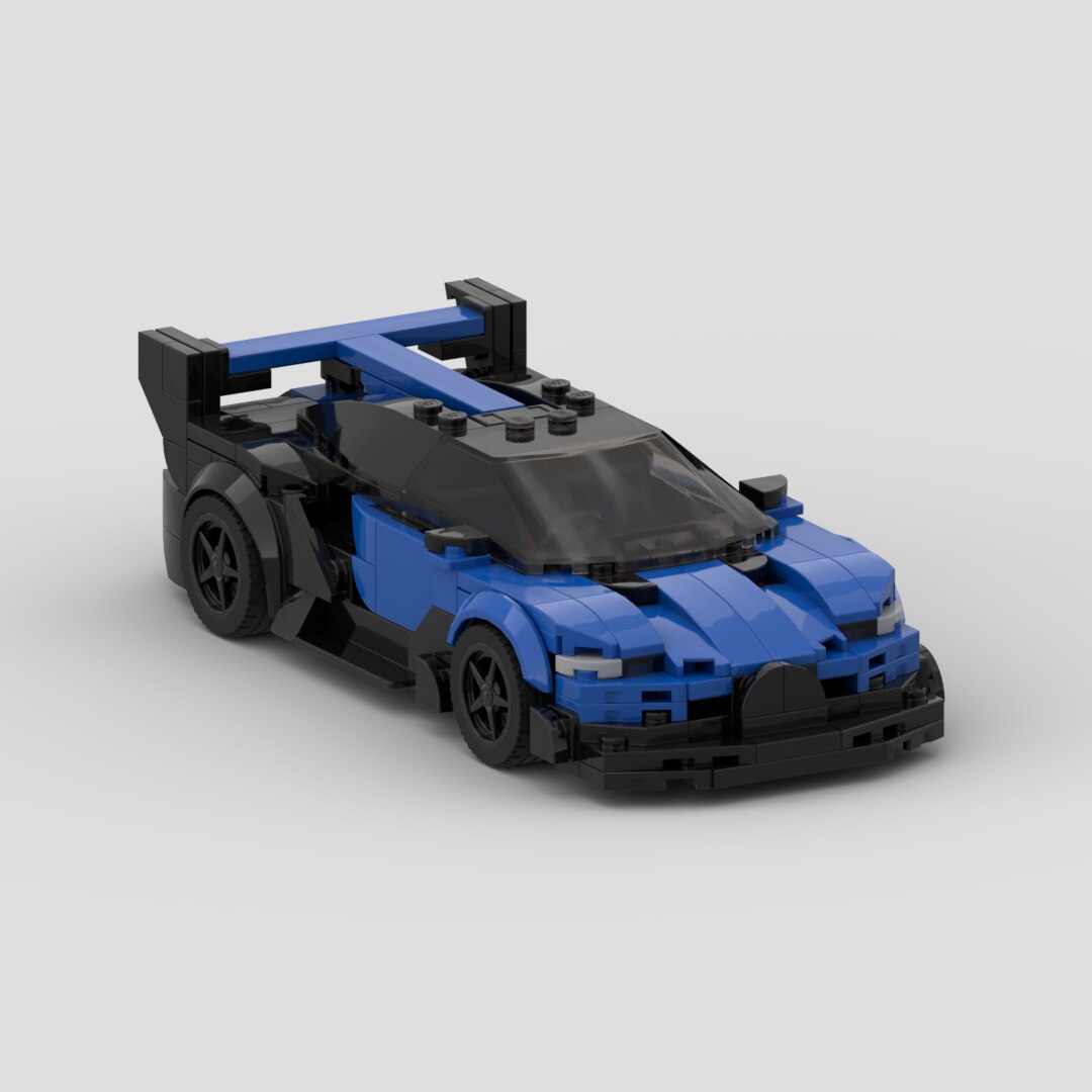 Bugatti Bolide Vision GT Racing, Building Brick Blocks, Blue Racing Car, MOC Lego Compatible Toy, AMB,  New!