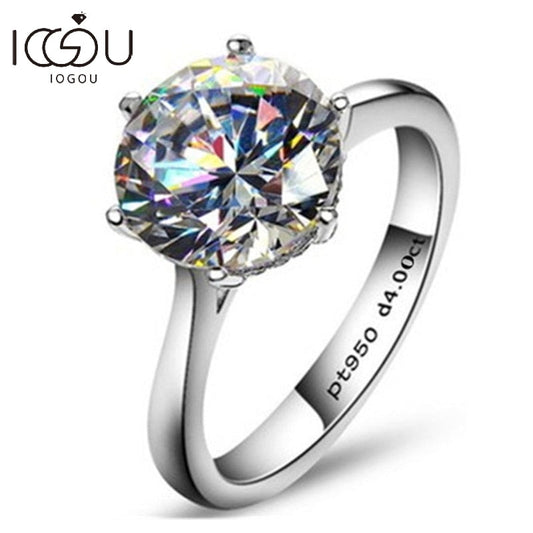 Luxury Moissanite Engagement Ring Radiates Unparalleled Sparkle NEW