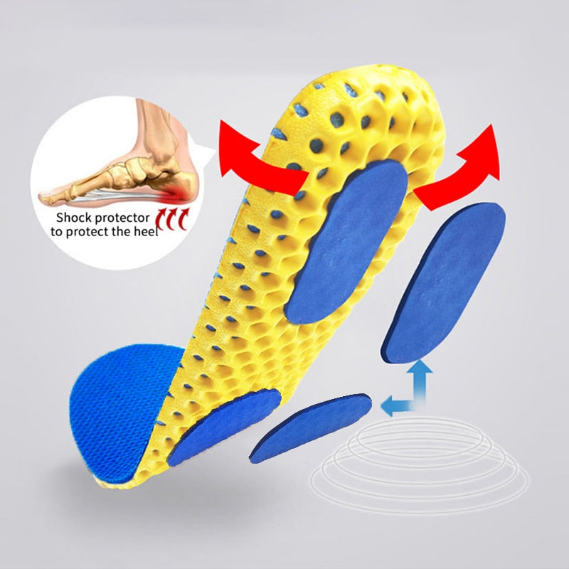 Honeycomb Memory Foam Sports Insoles For Maximum Comfort Arch Support Shoe Inserts, NEW