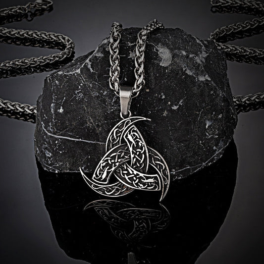Odin's Horn Viking Necklace Jewelry Silver Gold Steel Leather North Mythology, AMB, NEW!