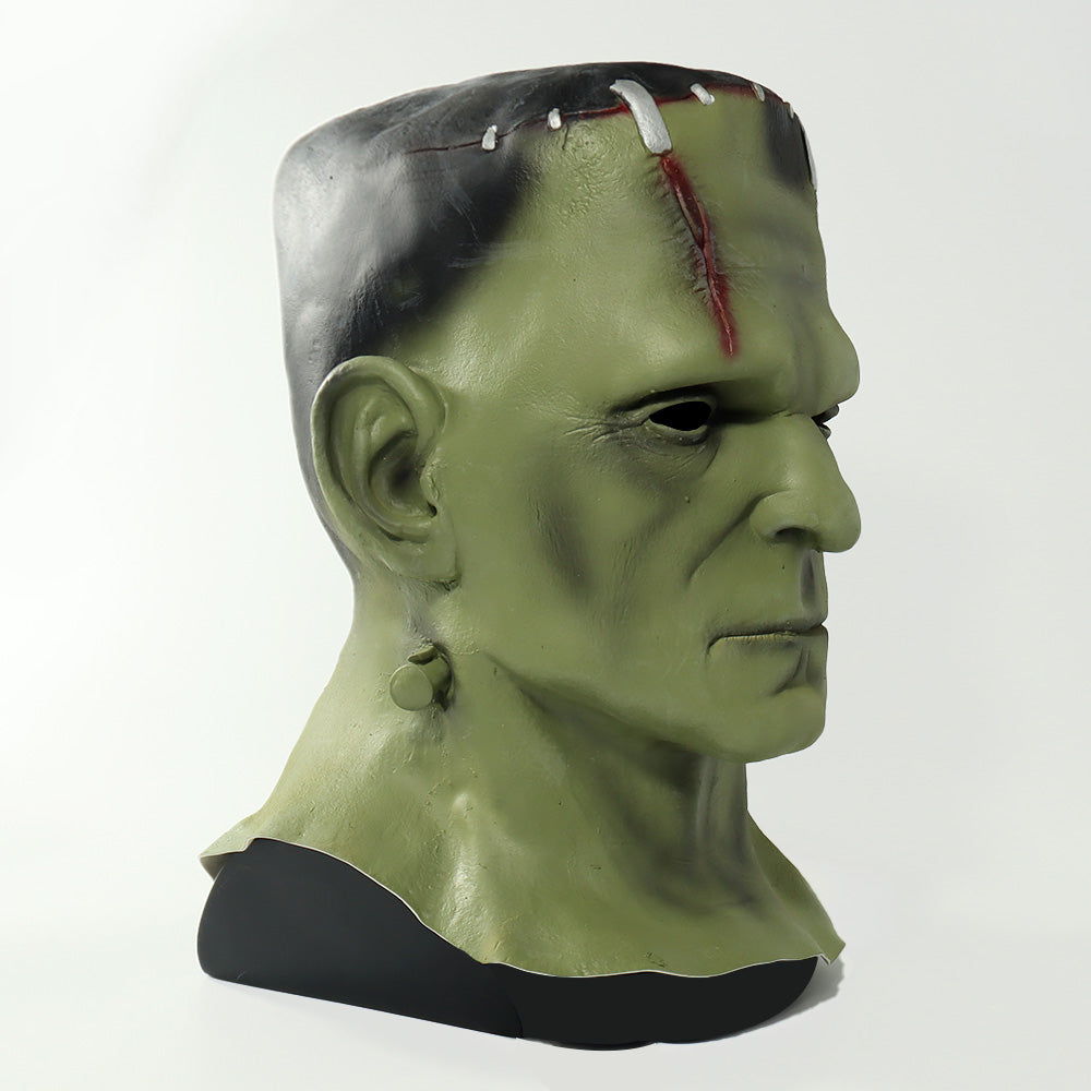 Frankenstein Latex Mask Full Cover + Neck, Halloween Costume Accessory Cosplay NEW