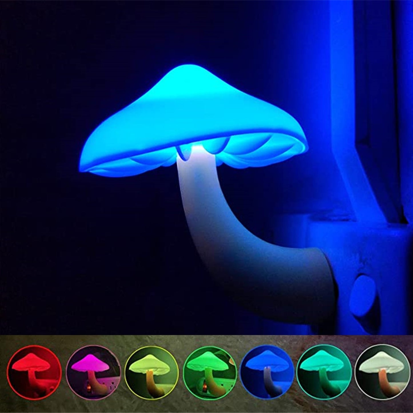 Magic Mushroom Shape Colorful LED Night Lights Lamp Wall Decor, NEW