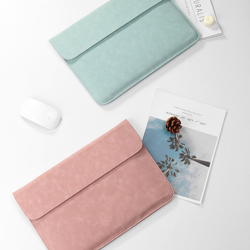 Laptop Sleeve For Macbook Pro 14 PU Leather Protection NEW