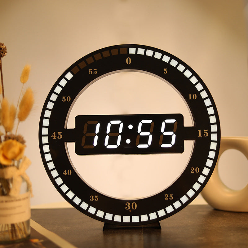 LED Digital Wall Clock Modern Stylish Design Built-in Temperature Date Display NEW