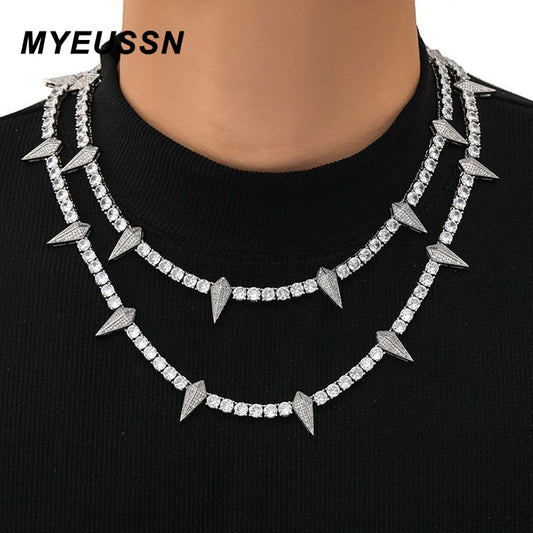 Valentines Day Black Panther Crystal Cuban Chain Necklace