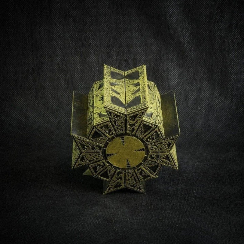 Hellraiser Lament Configuration Puzzle Box Gold Plated LeMarchand Challenge Horror Terror 20 Movable Parts NEW
