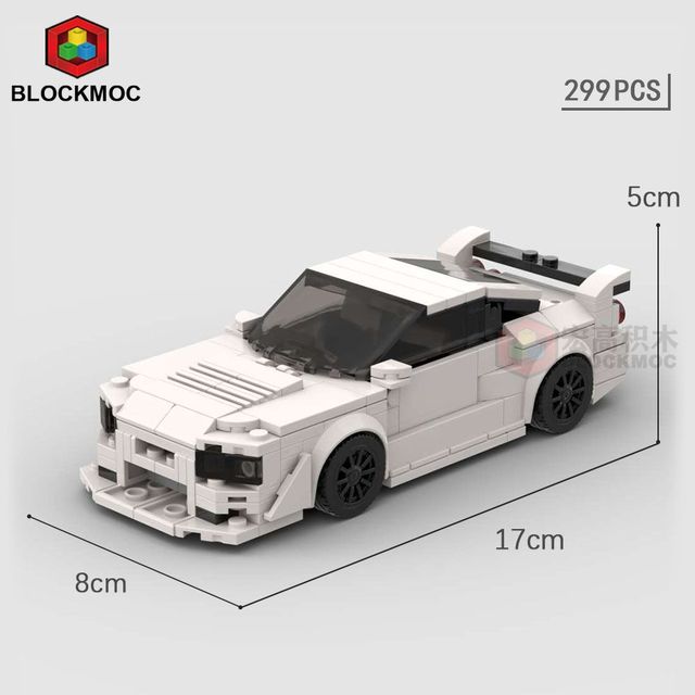 JDM Nissan Fast & Furious Blocks Build Car, Skyline GTR R34, S14, 350Z, R32, 240Z, Initial D Racing Sports Cars NEW