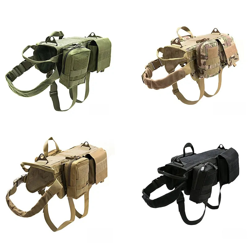 Tactical Military Dog Harness Backpack Supplies Durable All Season Nylon NEW
