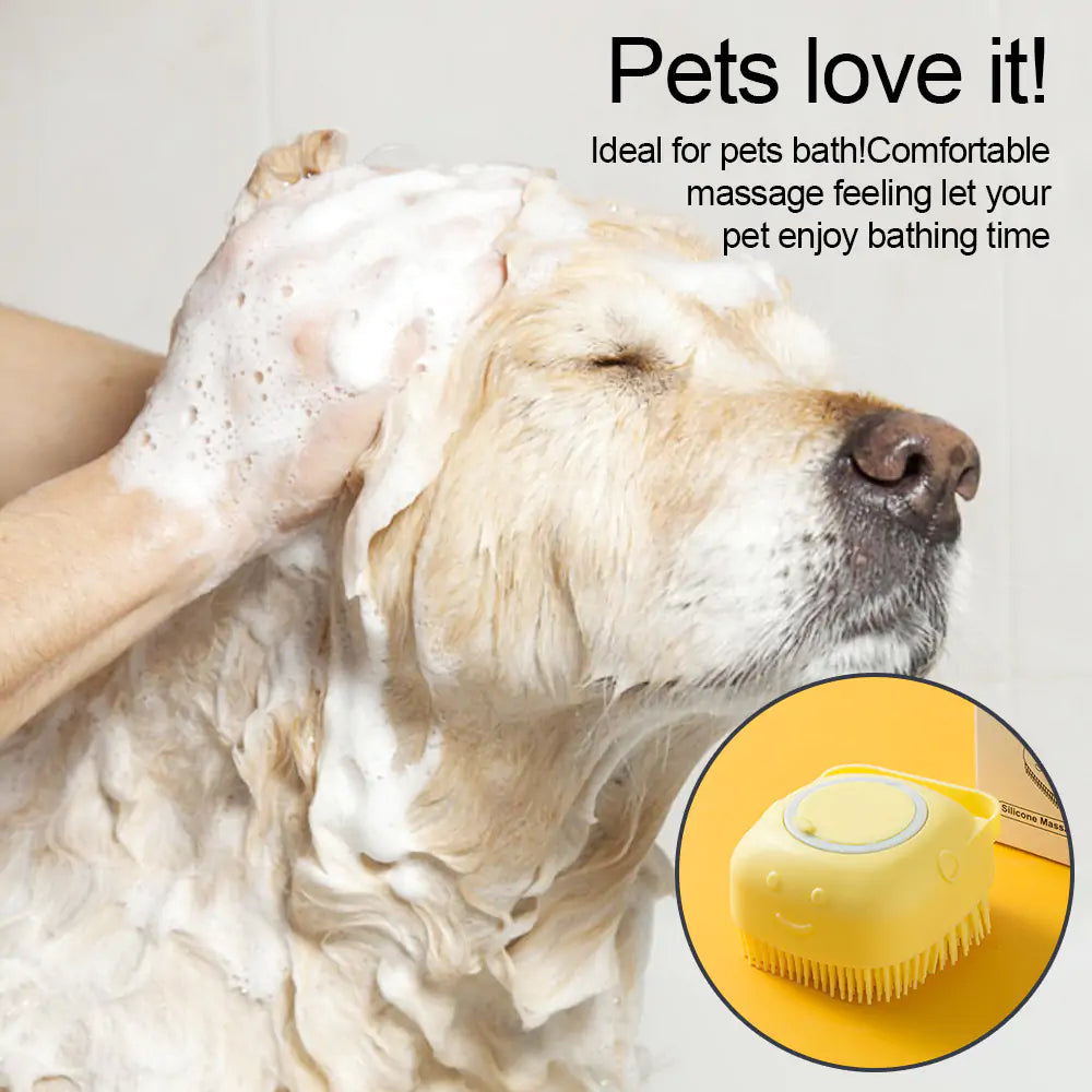 Soft Silicone Dog Cat Brush Grooming Tool Bath Brush NEW
