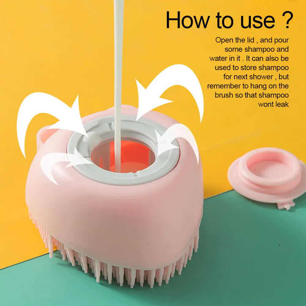 Soft Silicone Dog Cat Brush Grooming Tool Bath Brush NEW